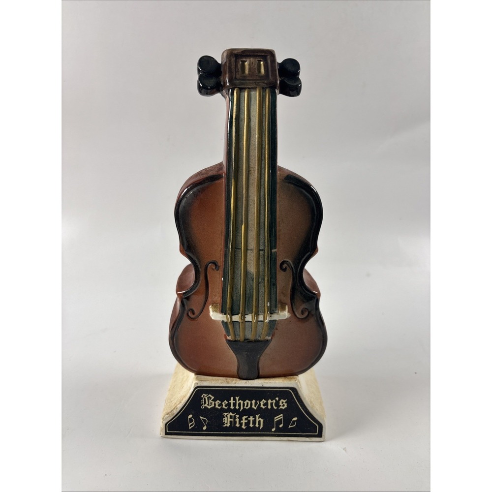 Beethoven's Fifth Music Box Musical Liquor Decanter Violin Vintage Made In Japan